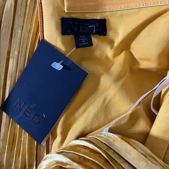 NBD Danica Mini Dress in Saffron Yellow - Picture 9 of 14